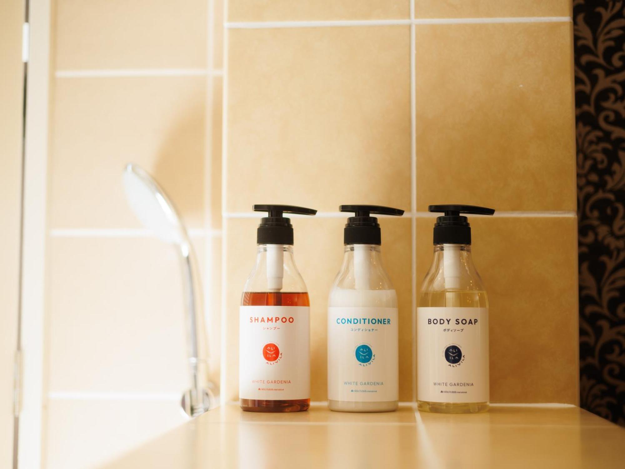 Hotel Nikko Alivila Yomitan Luaran gambar Shampoo, conditioner and body soap